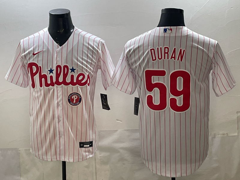 Men 2026 Philadelphia Phillies #59 Duran White Game Nike MLB Jersey 004